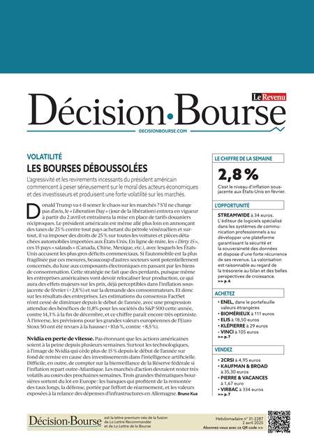 Abonement LA LETTRE DE LA BOURSE - L'hebdomadaire de la bourse facile. En quelques rubriques tres ciblees, La Lettre de la Bourse apporte toutes les informations absolument indispensables a connaitre pour realiser les plus fructueuses operations. Certains titres sont etudies (...)